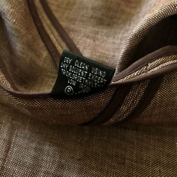 Lafayette 148 Tweedy Brown Linen Three Quarter Sleeve Jacket Career - Picture 10 of 14